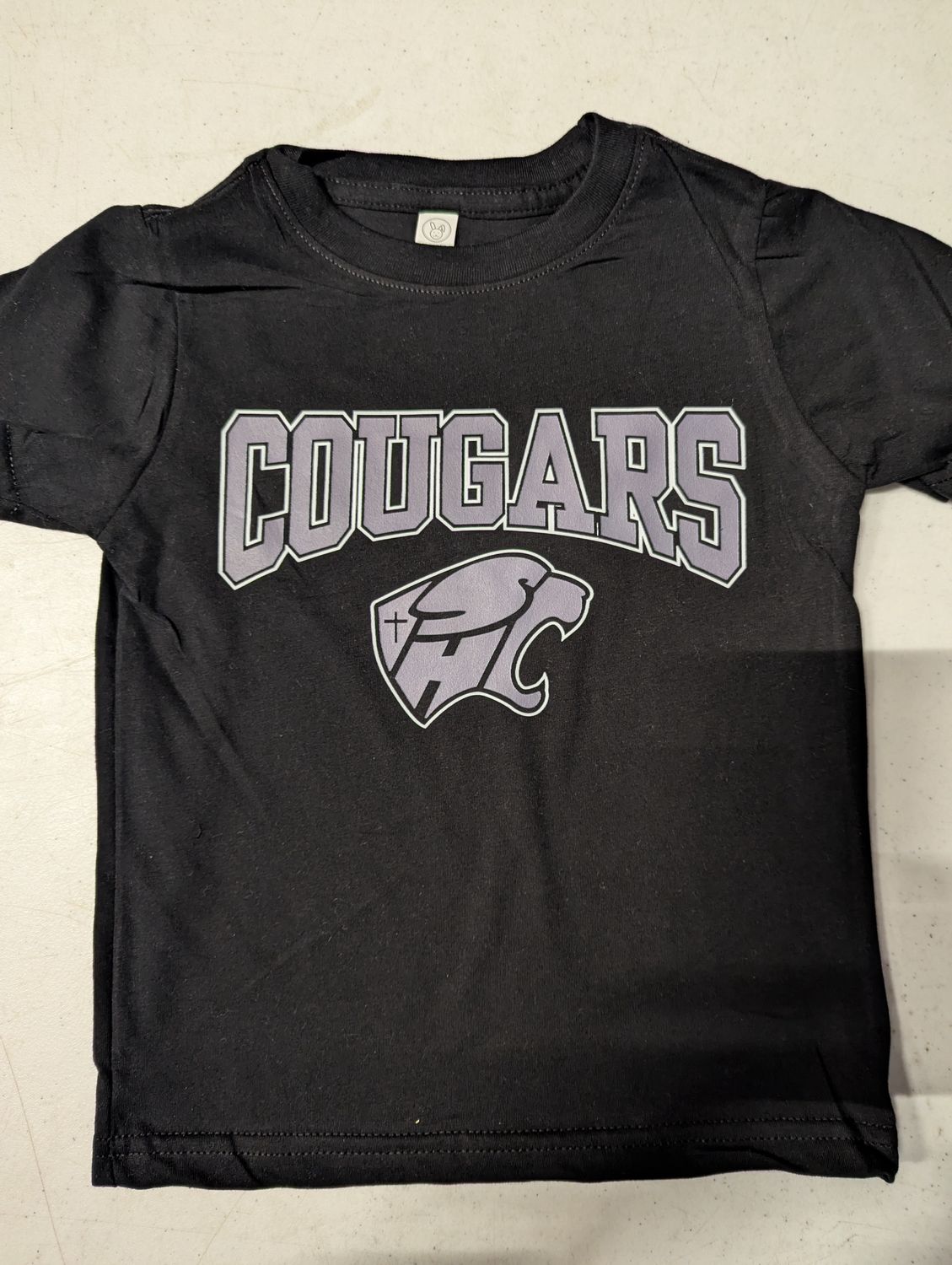 HC Black/Silver Toddler Tee, Size: 2T