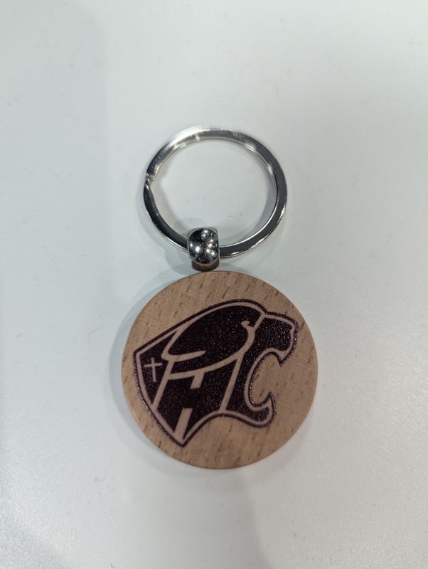 HCHS Round Wooden Keychain