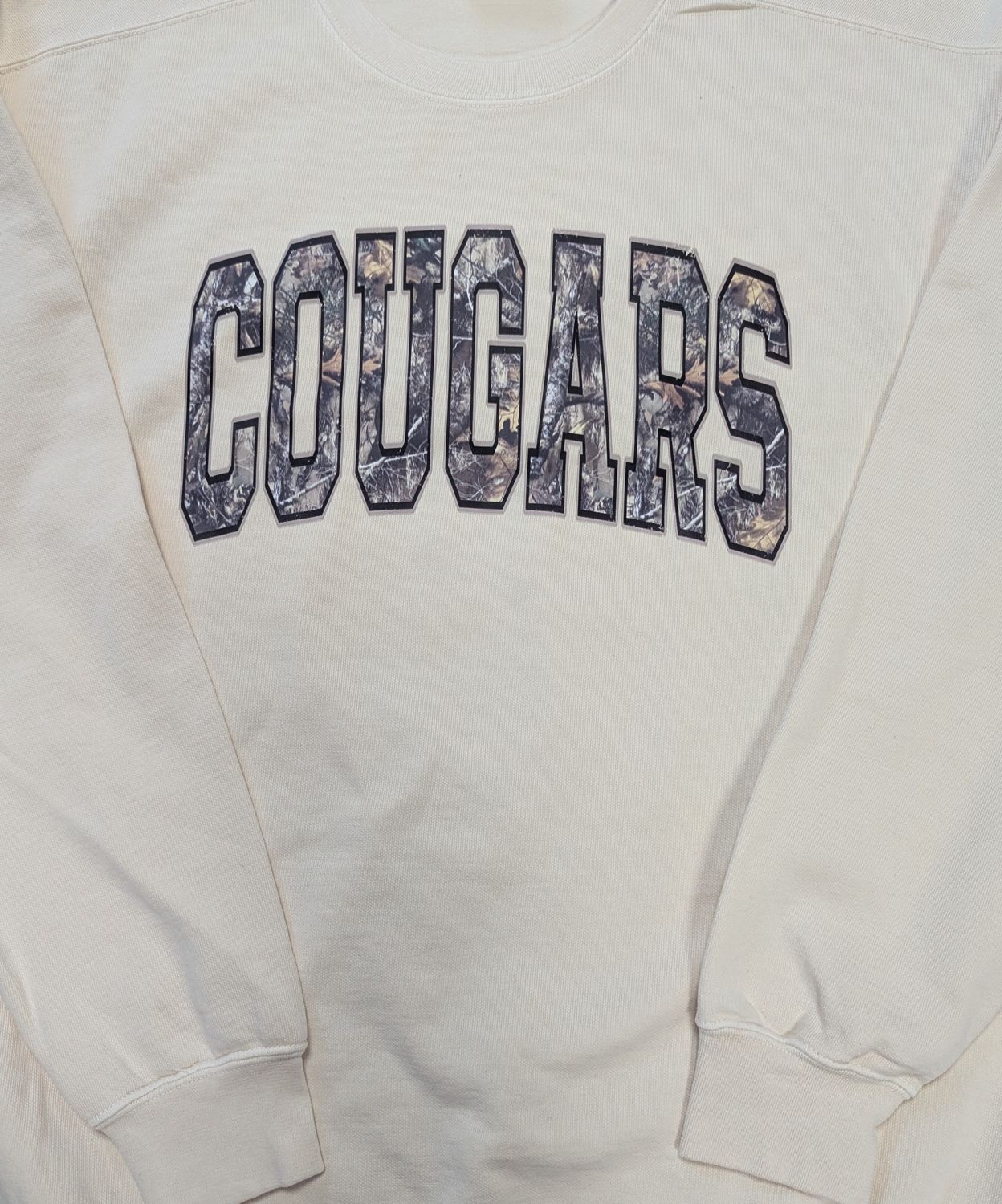 Camo COUGARS CC Cream Sweatshirt, Size: AS