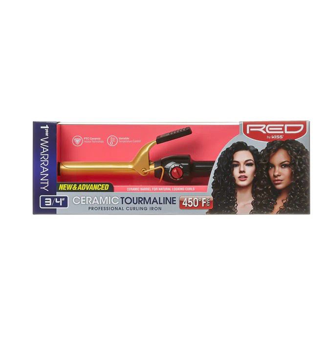 RED 1&quot; CERAMIC CURLING IRON