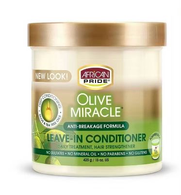 AFRICAN PRIDE OLIVE MIRACLE LEAVE IN CONDITIONER 15OZ