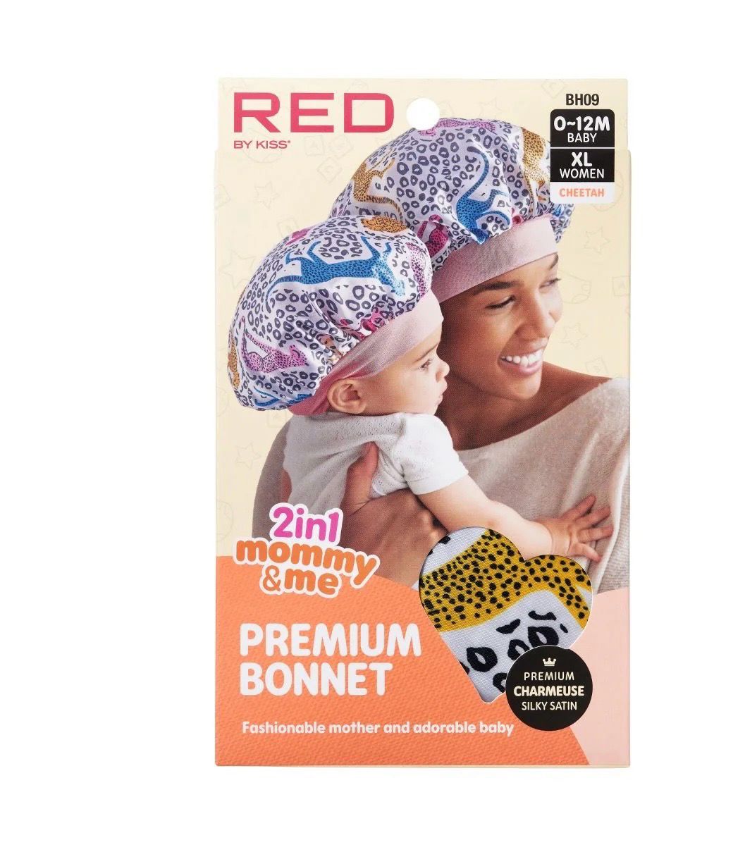 RED MOMMY &amp; ME SATIN CHEETAH