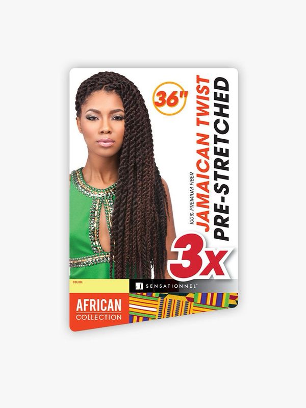 3X JAMAICAN TWIST PRE STRETCHED 36&quot; 30