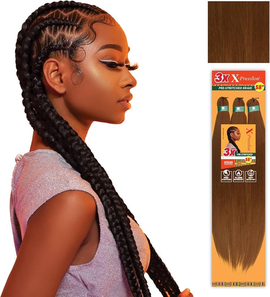 3X  XPRESSION PRE STRETCHED HAIR 58 #30