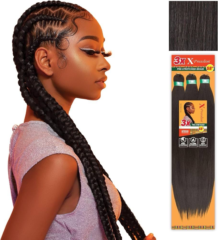 3X  XPRESSION PRE STRETCHED HAIR 58 #2