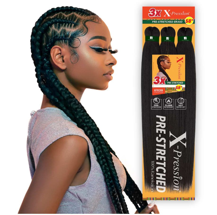 3X XPRESSION PRE STRETCHED HAIR 58 RED
