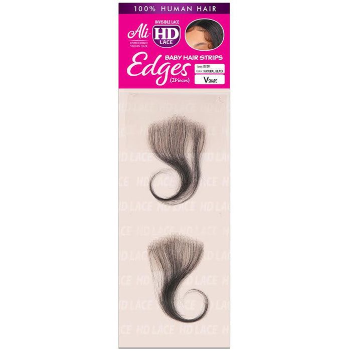ALI 100% HUMAN INVISIBLE SWISS HD LACE BABY HAIR EDGES VSHAPE