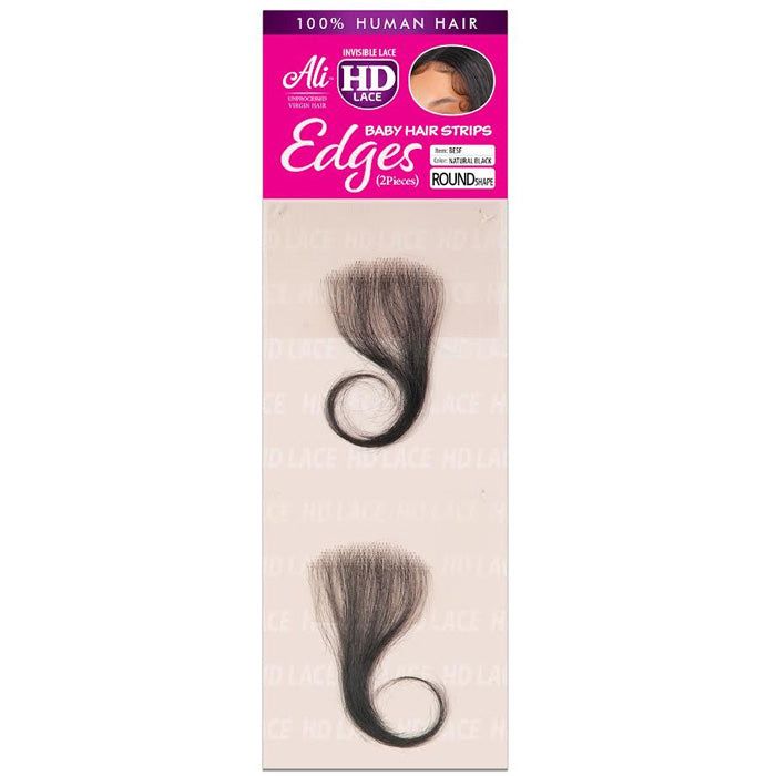 ALI 100% HUMAN INVISIBLE SWISS HD LACE BABY HAIR EDGES ROUND