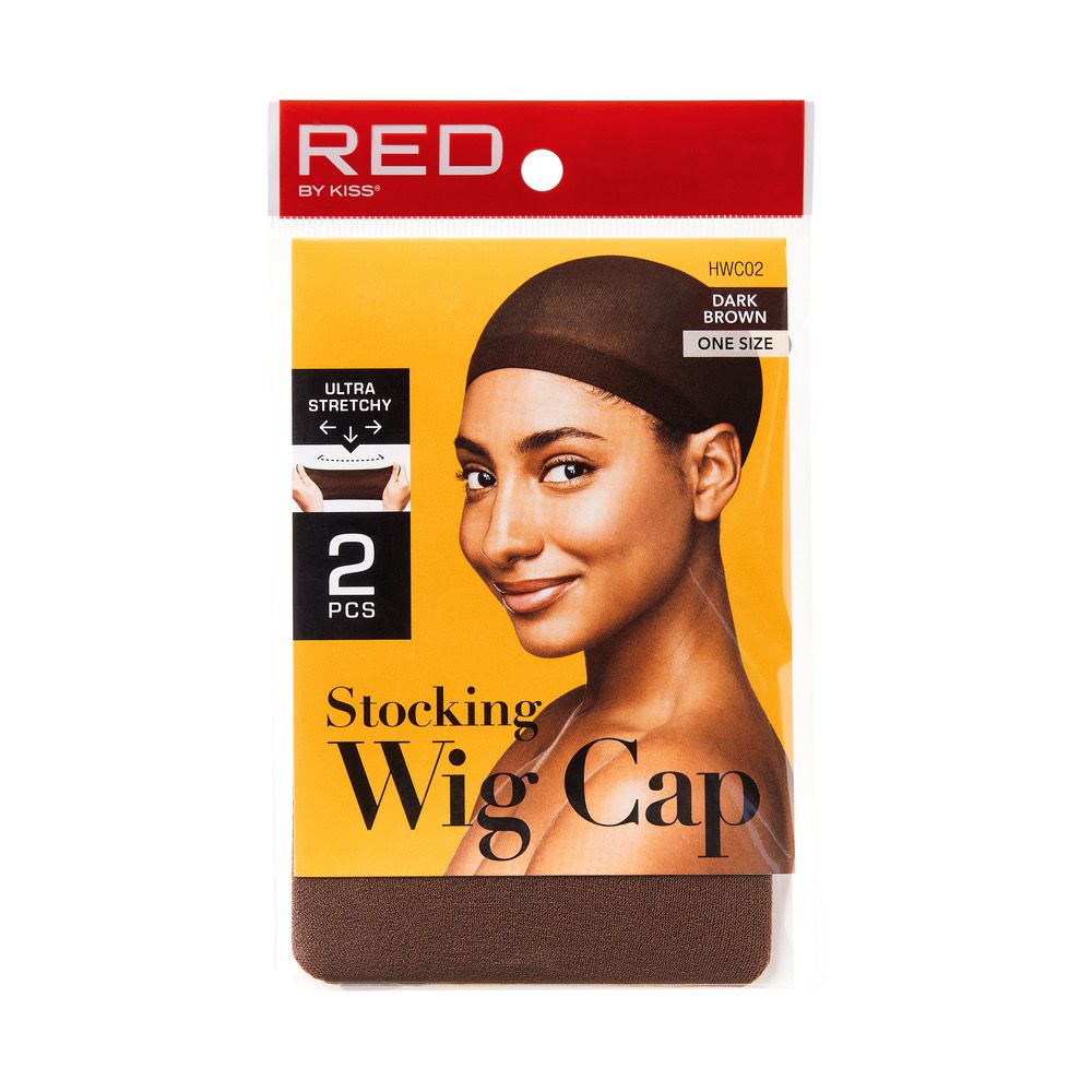 RED BY KISS DARK BROWN WIG CAP