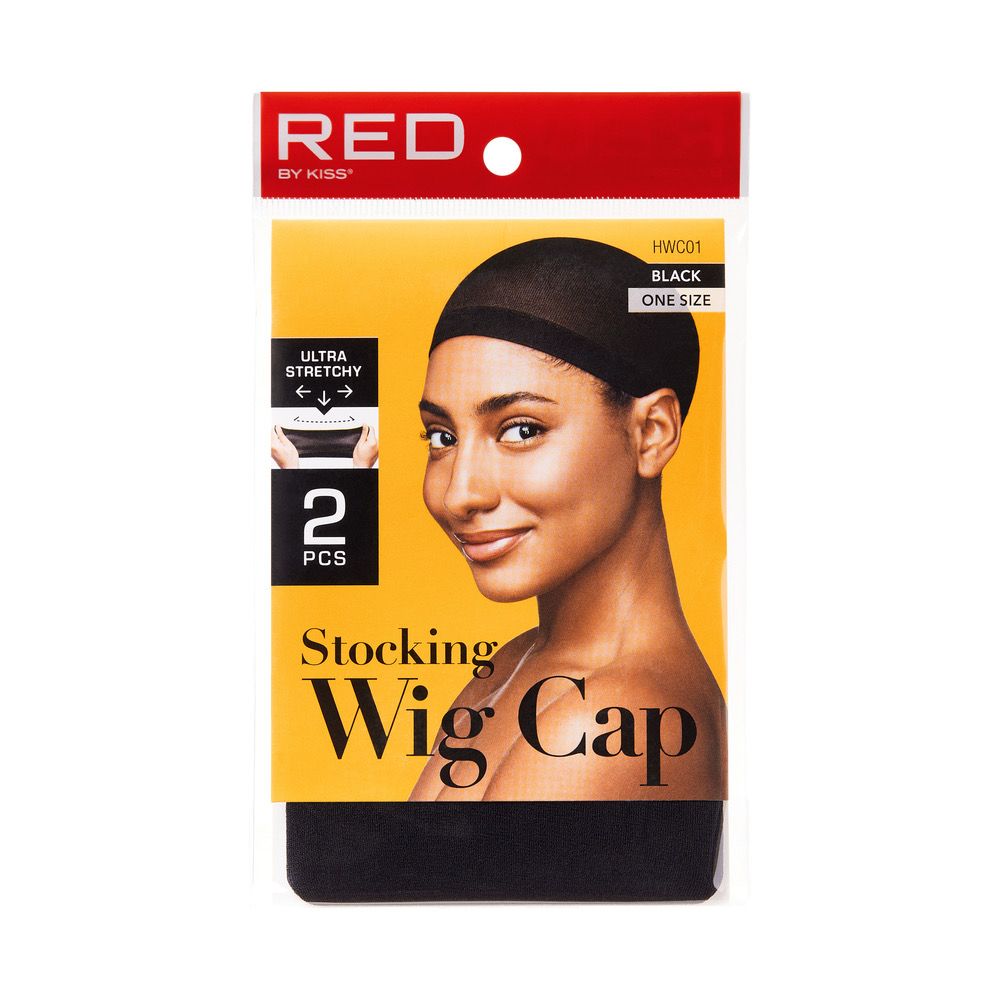 RED BY KISS NATURAL BLACK WIG CAP