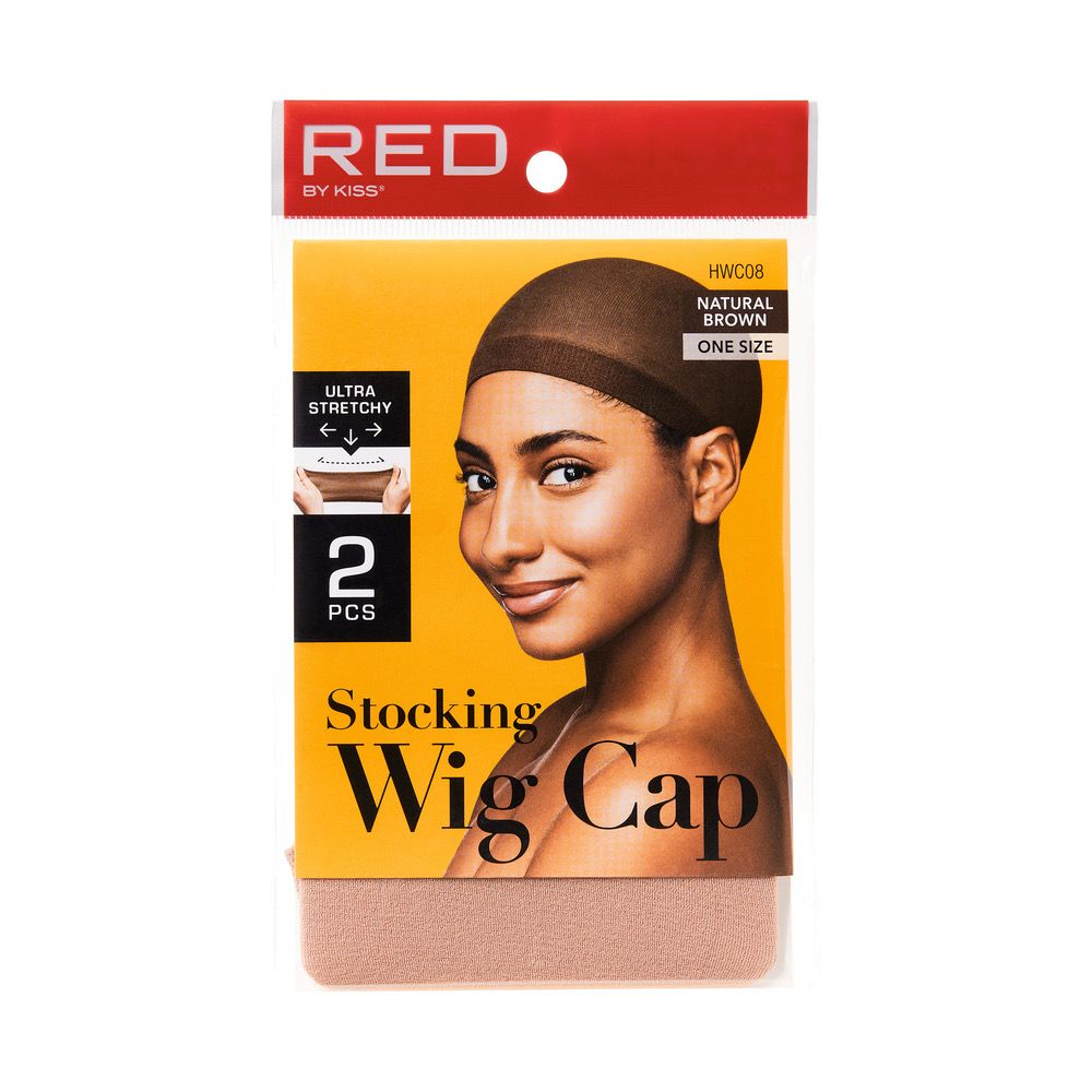 RED BY KISS NATURAL BROWN WIG CAP