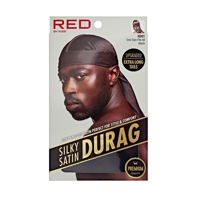 RED SILKY SATIN DURAG