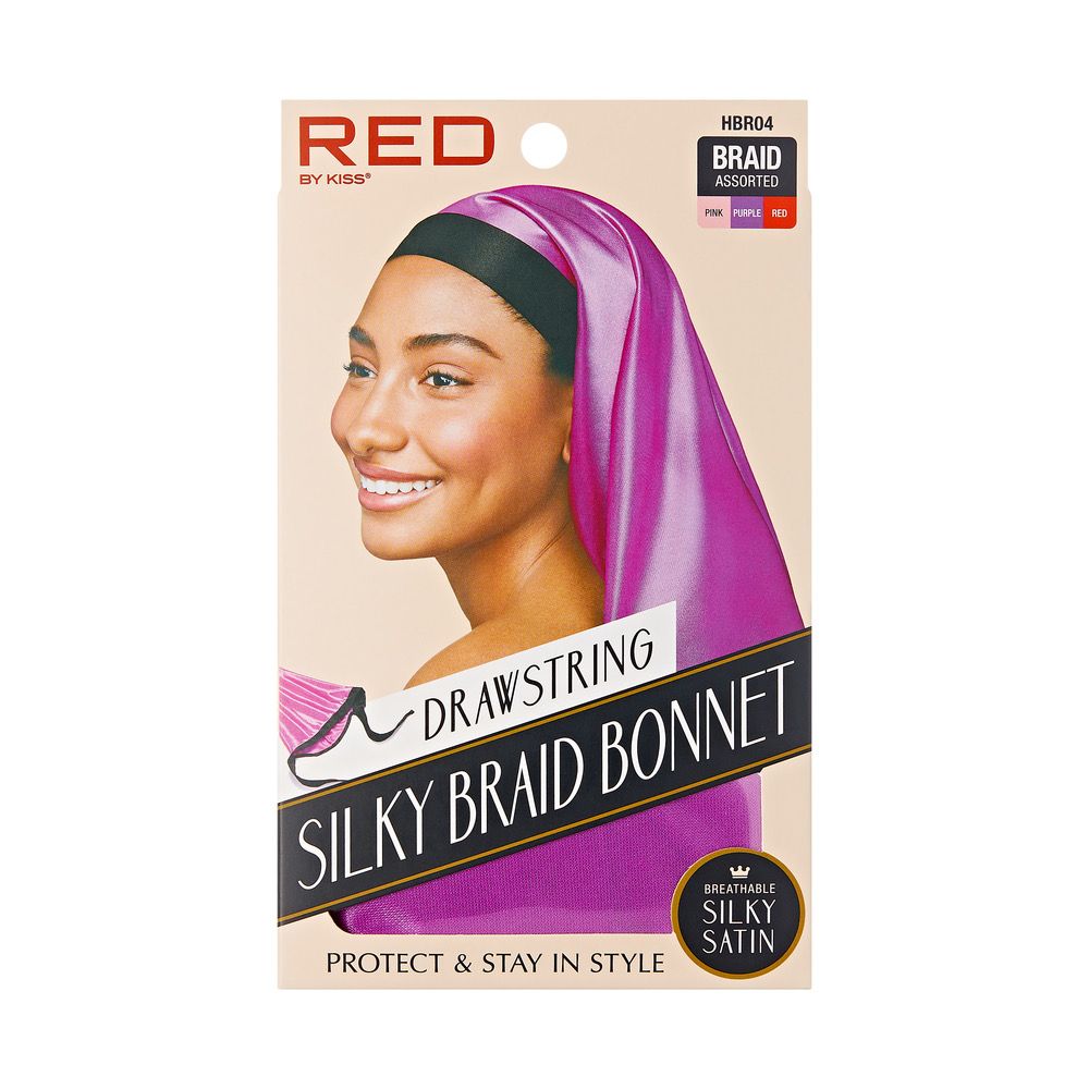 RED Silky Braid Bonnet Asst