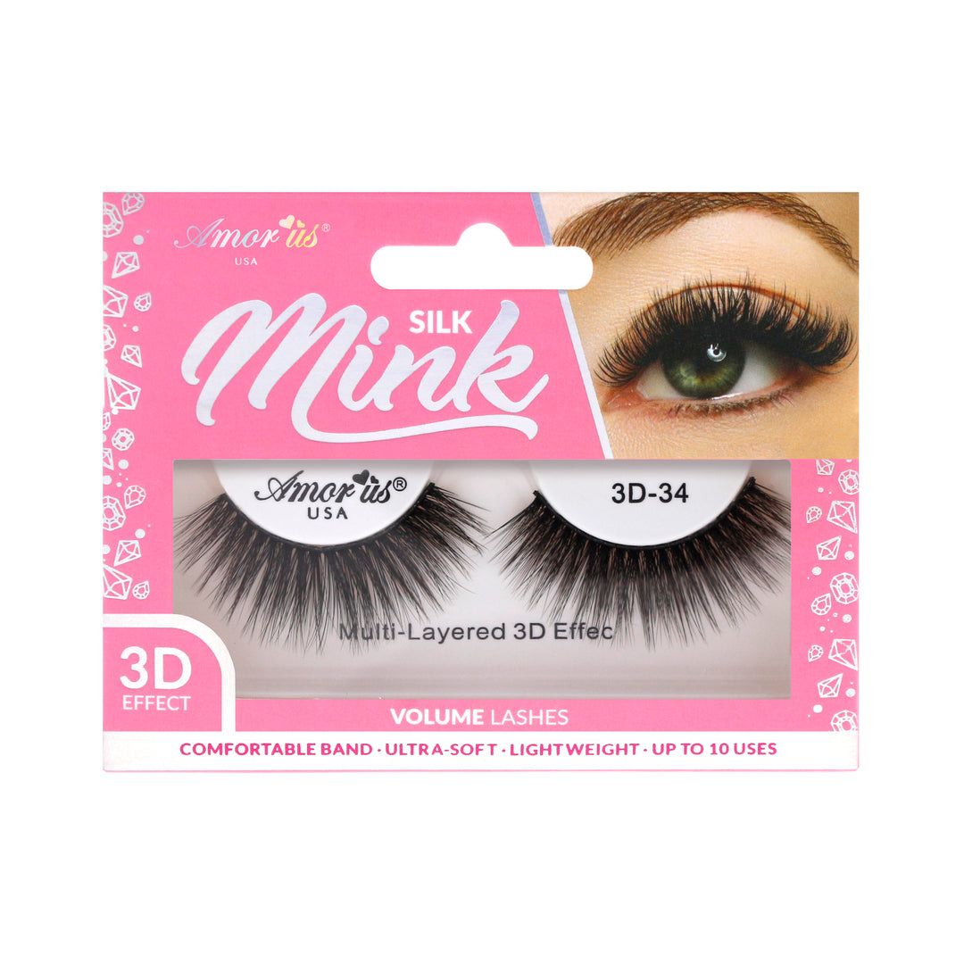 AMOR US SILK MINK EYELASH  3D-34