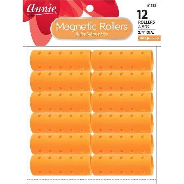 ANNIE MAGNETIC ROLLERS 3/4&quot; 12PC ORANGE