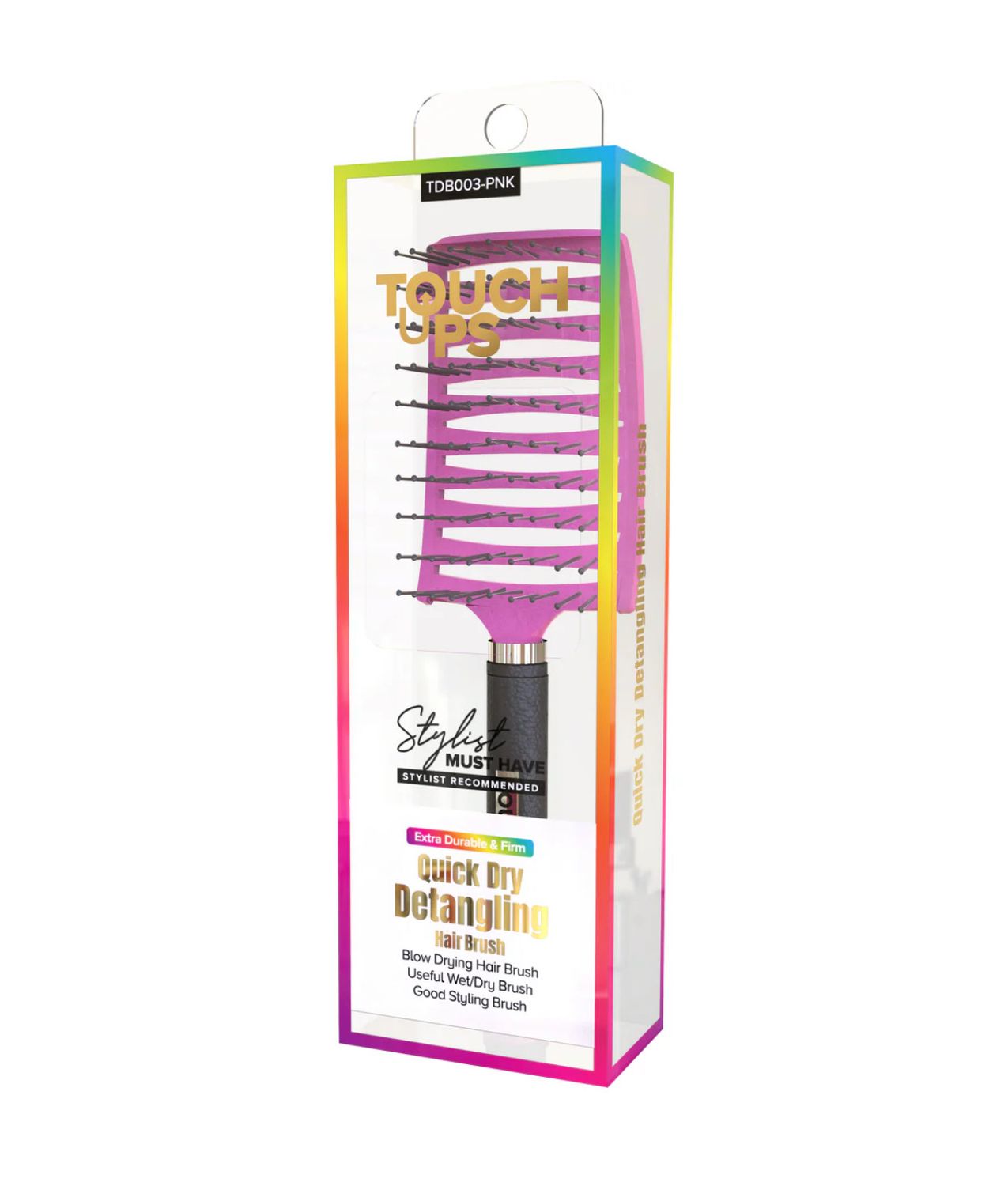 3D ERGONOMIC DESIGN QUICK DRY DETANGLING HAIR BRUSH PINK
