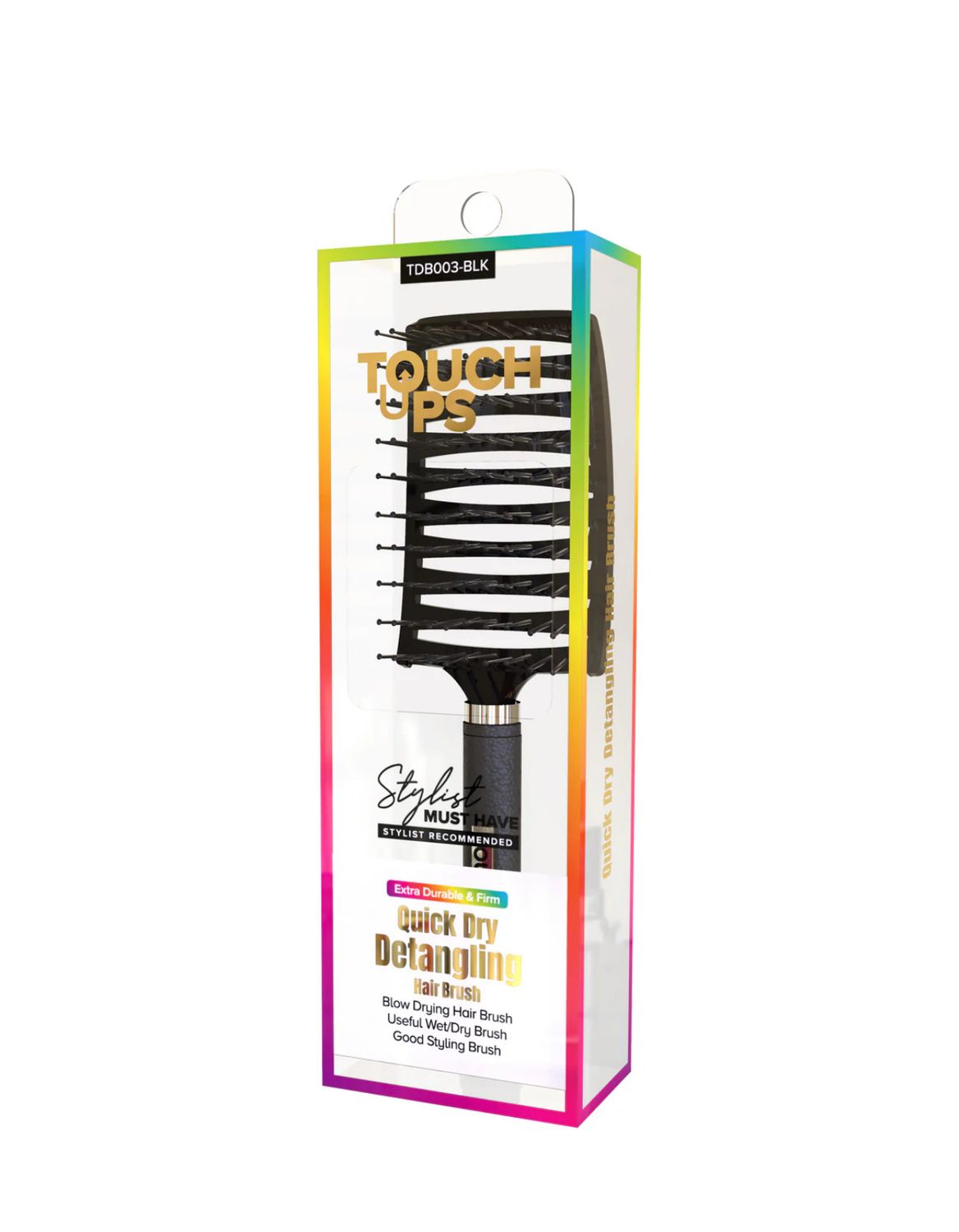 EXTRA DURABLE &amp; FIRM QUICK DRY DETANGLING HAIR BRUSH BLACK
