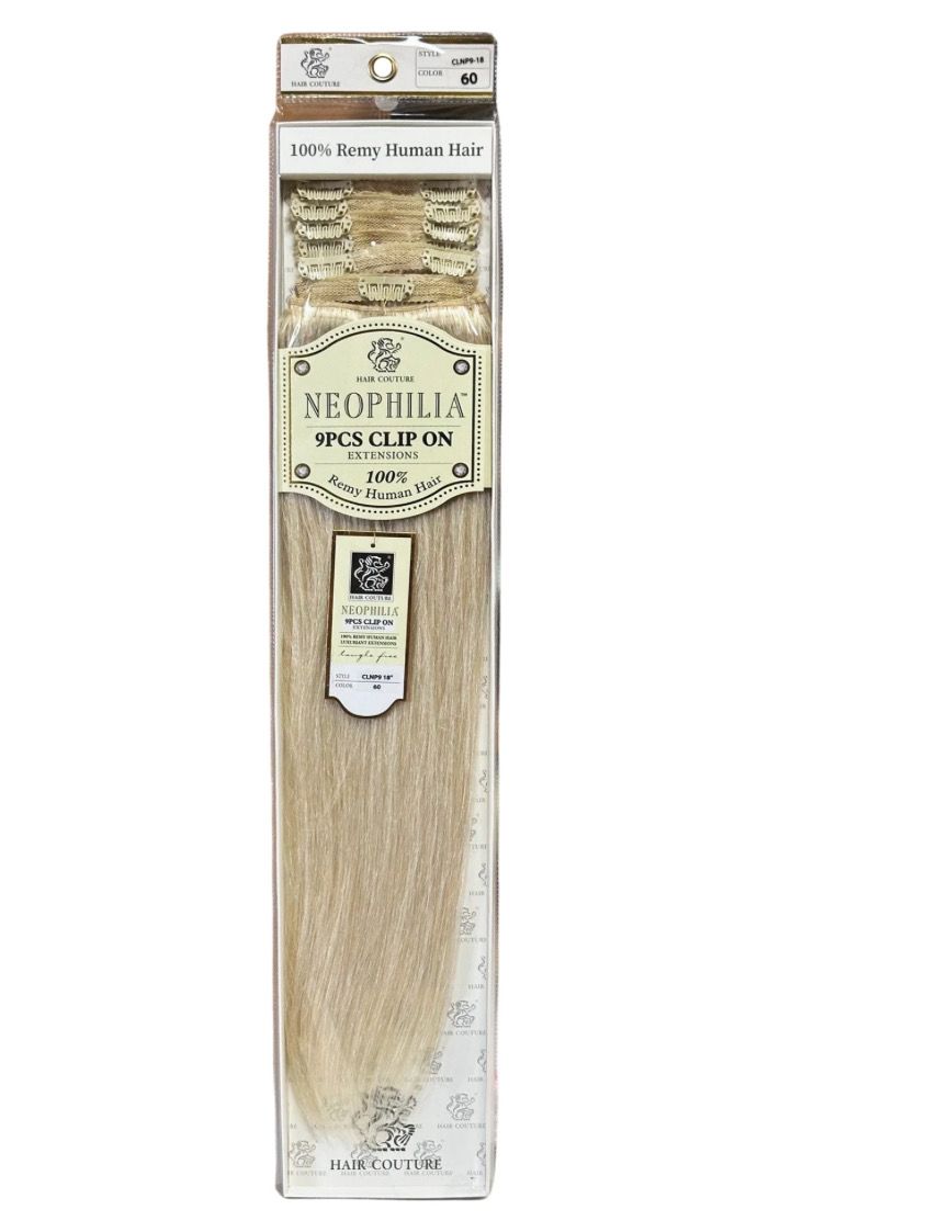 HAIR COUTURE NEOPHILIA 9PCS CLIP ON EXTENSIONS 18&quot; 60