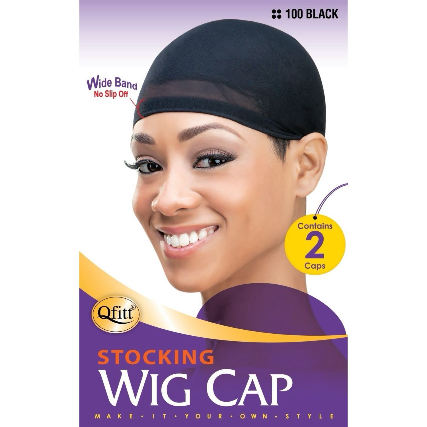 QFITT BLACK WIG CAP