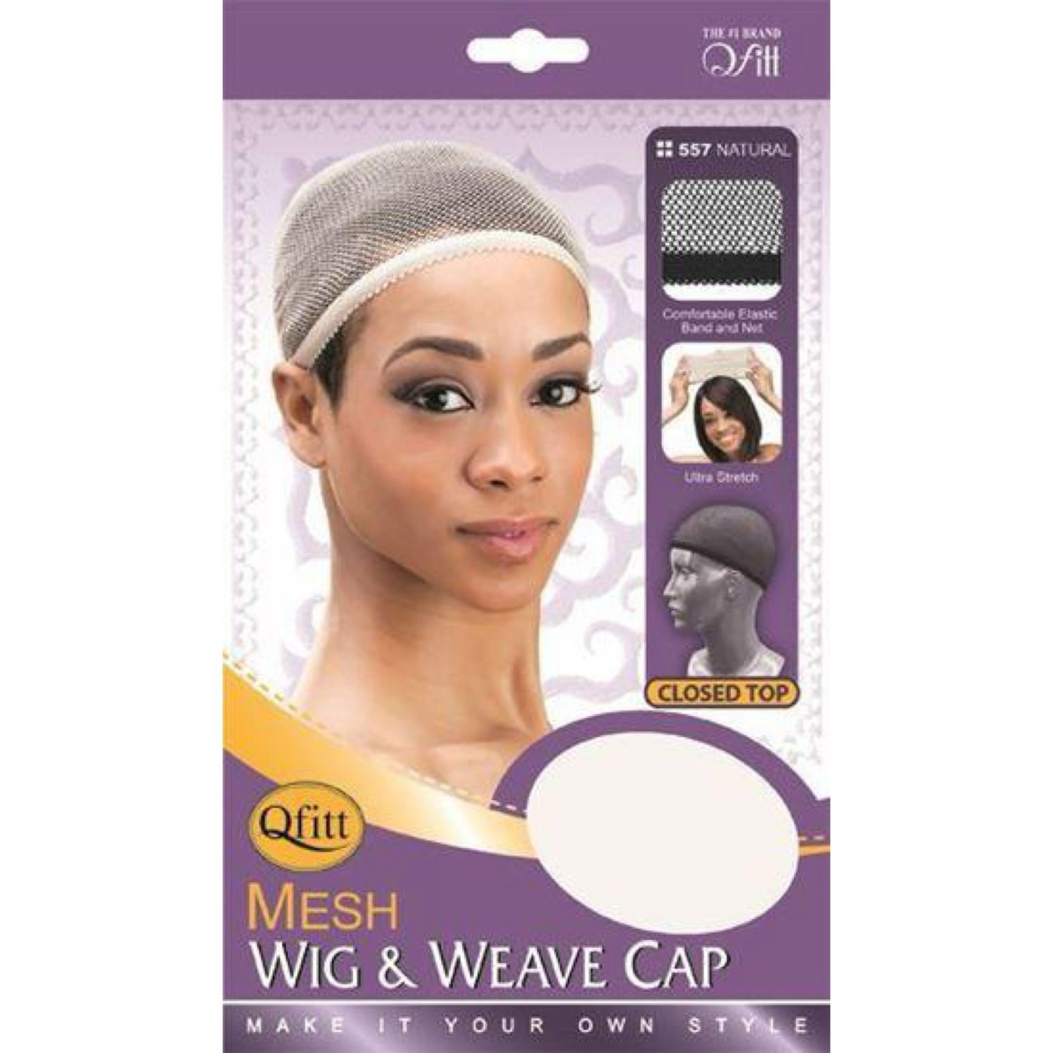 QFITT MESH WIG &amp; WEAVE CAP/NATURAL