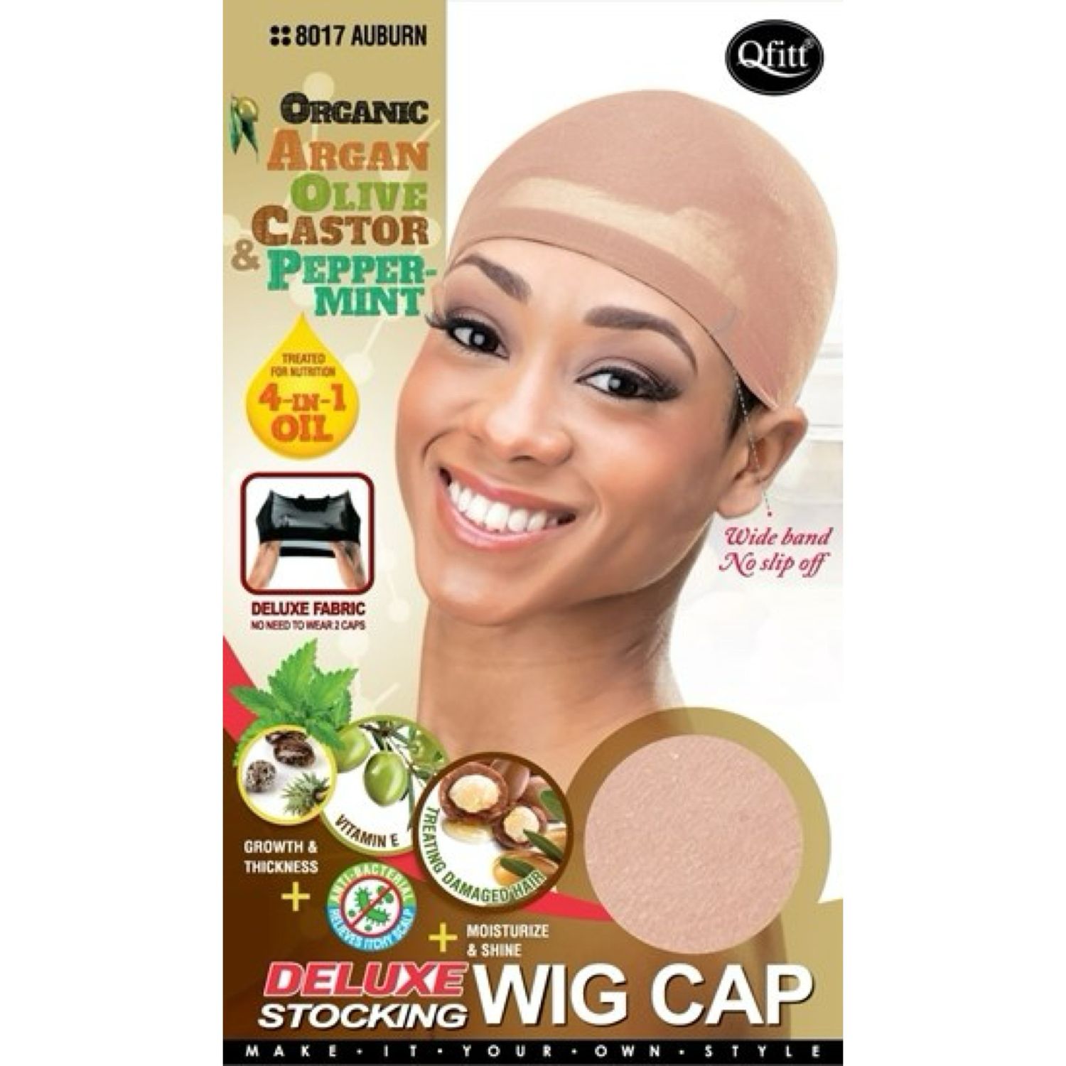WIG CAP ARGAN OLIVE CASTOR PEPPERMINT