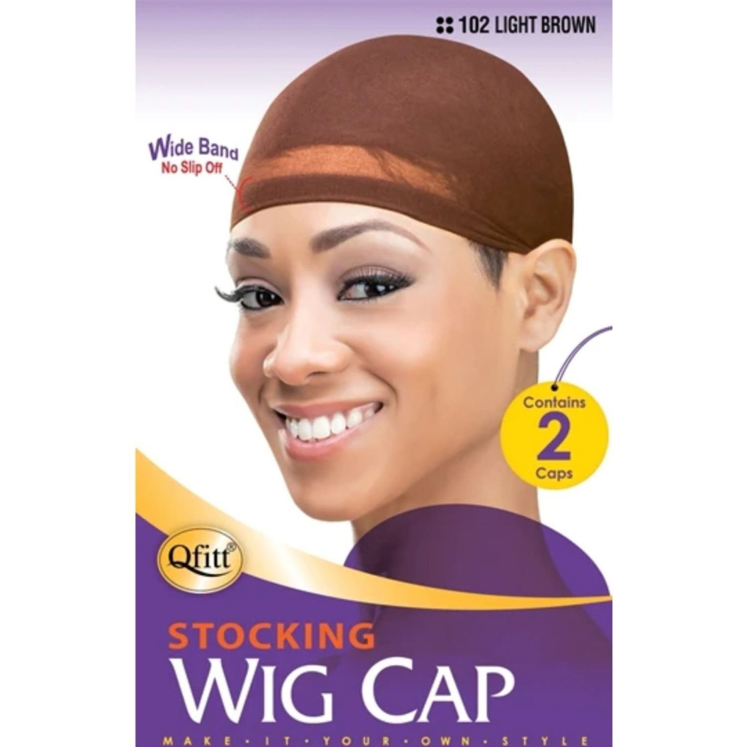 QFITT LIGHT BROWN WIG CAP