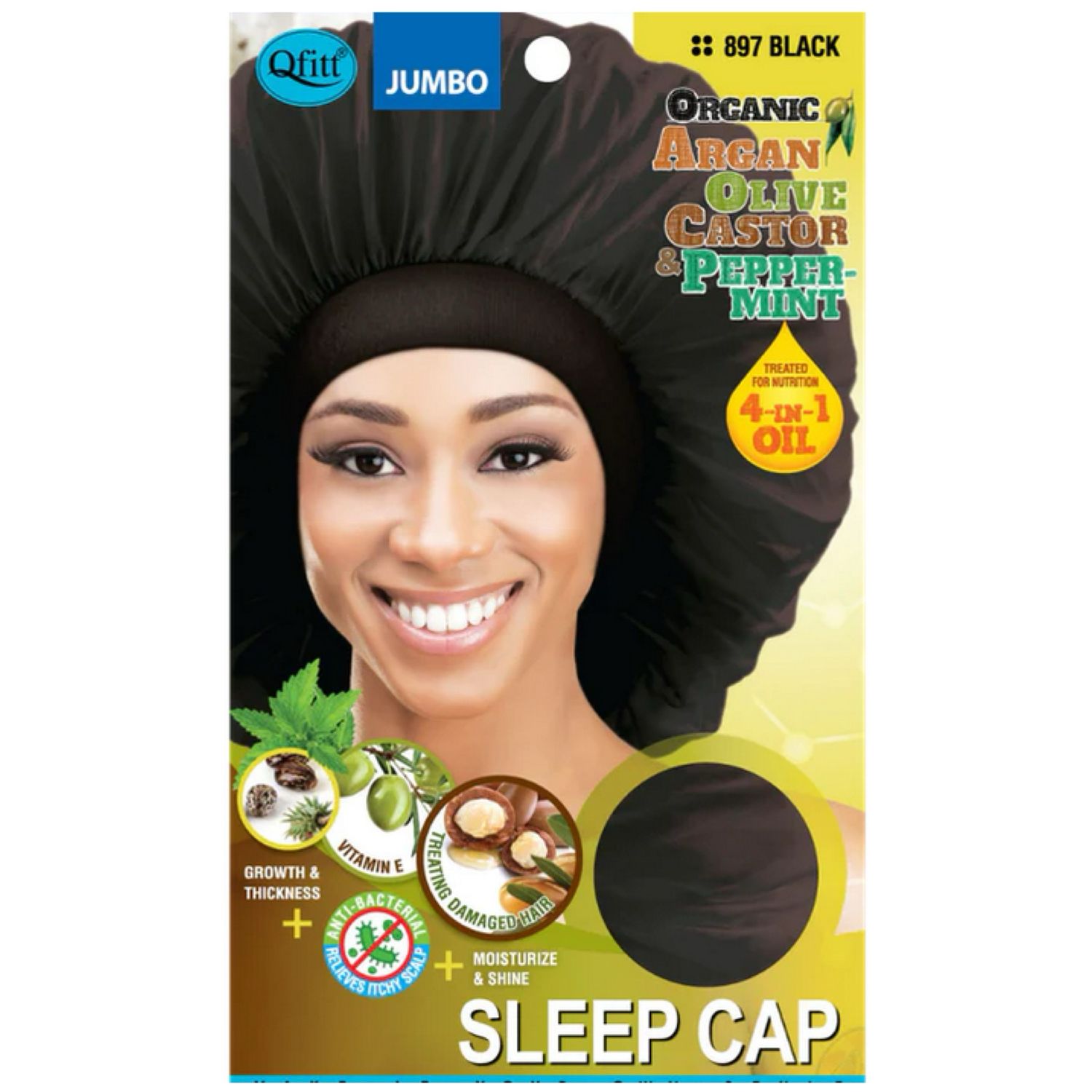 SLEEP CAP BLACK JUMBO