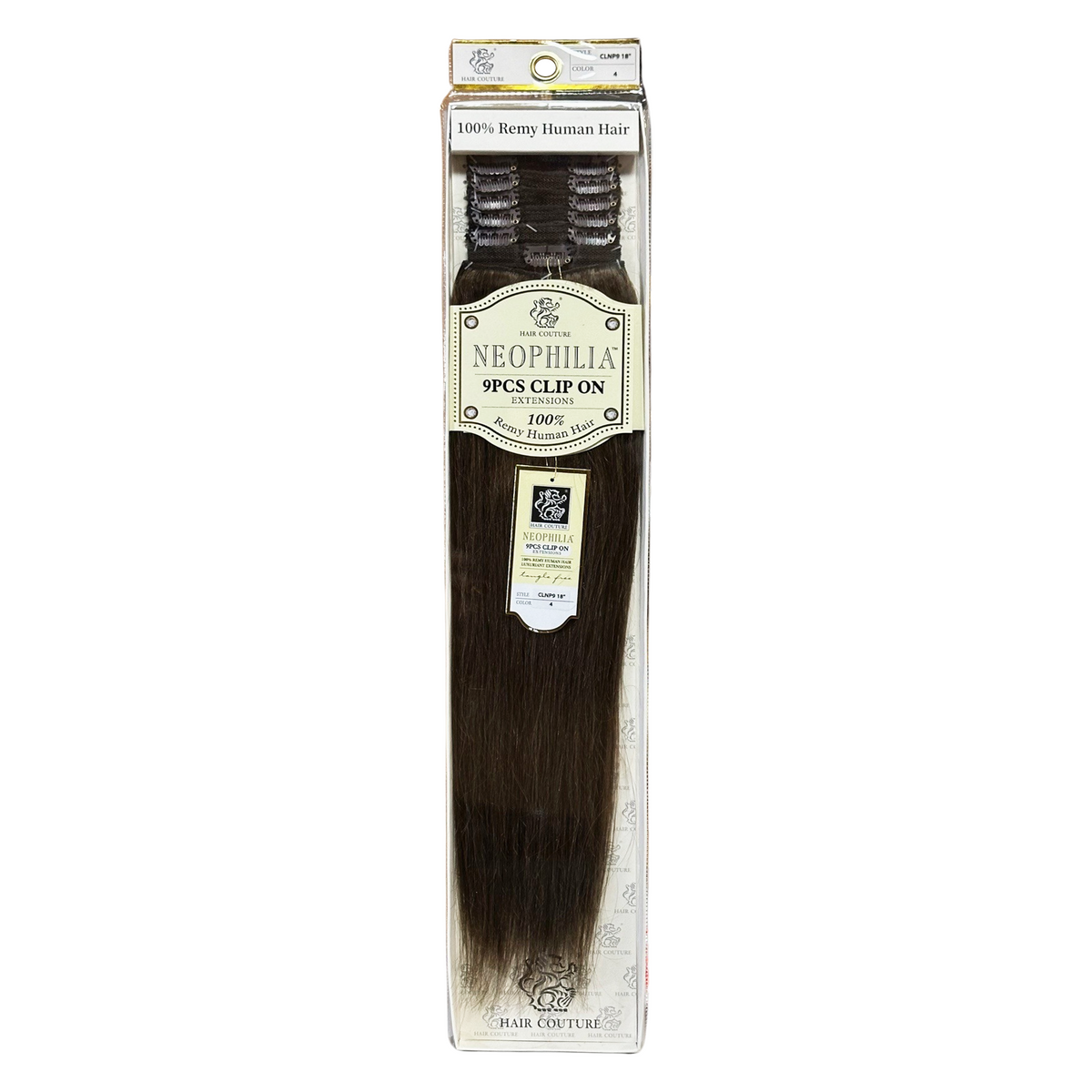 HAIR COUTURE NEOPHILIA 9PCS CLIP ON EXTENSIONS 18&quot; 4