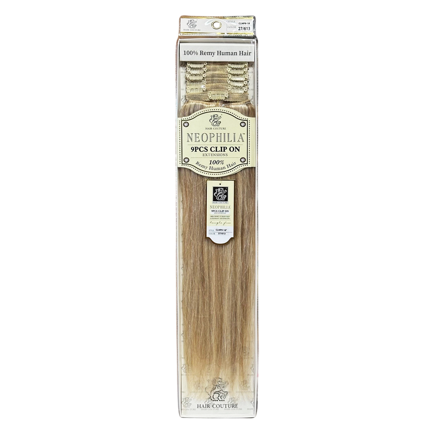 HAIR COUTURE NEOPHILIA 9PCS CLIP ON EXTENSIONS 18&quot; 27/613