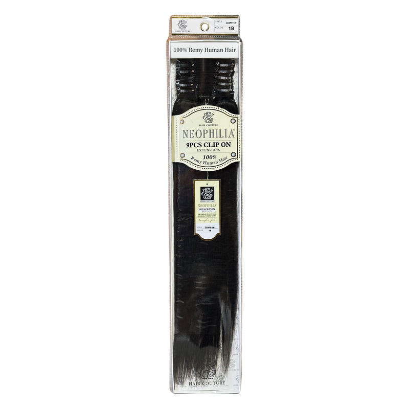 HAIR COUTURE NEOPHILIA 9PCS CLIP ON EXTENSIONS 18&quot; 1B