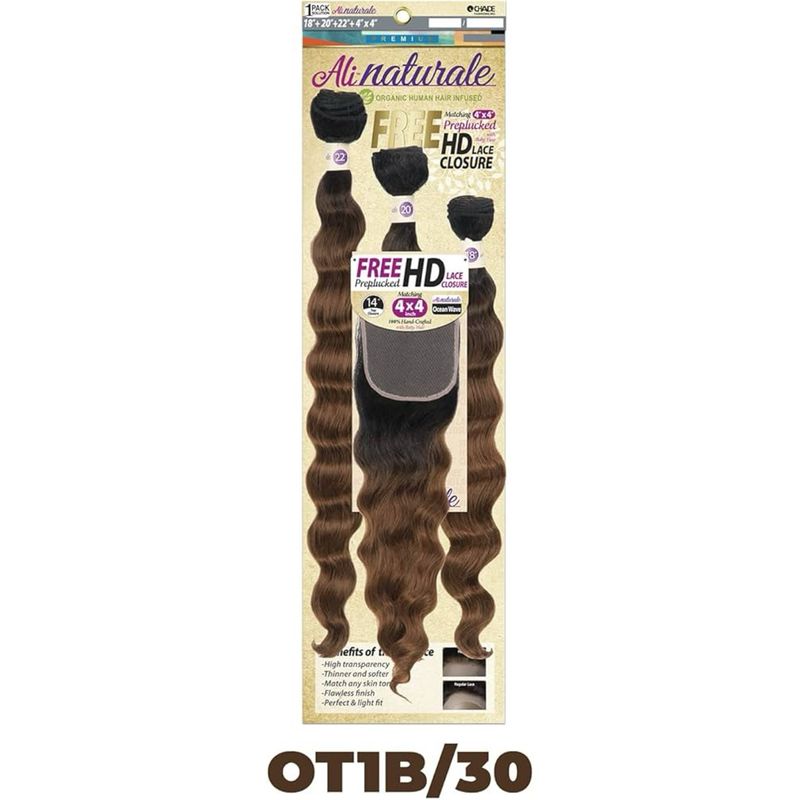 ALI NATURALE STRAIGHT 18&quot; 20&quot; 22&quot; 4X4 #1B/30