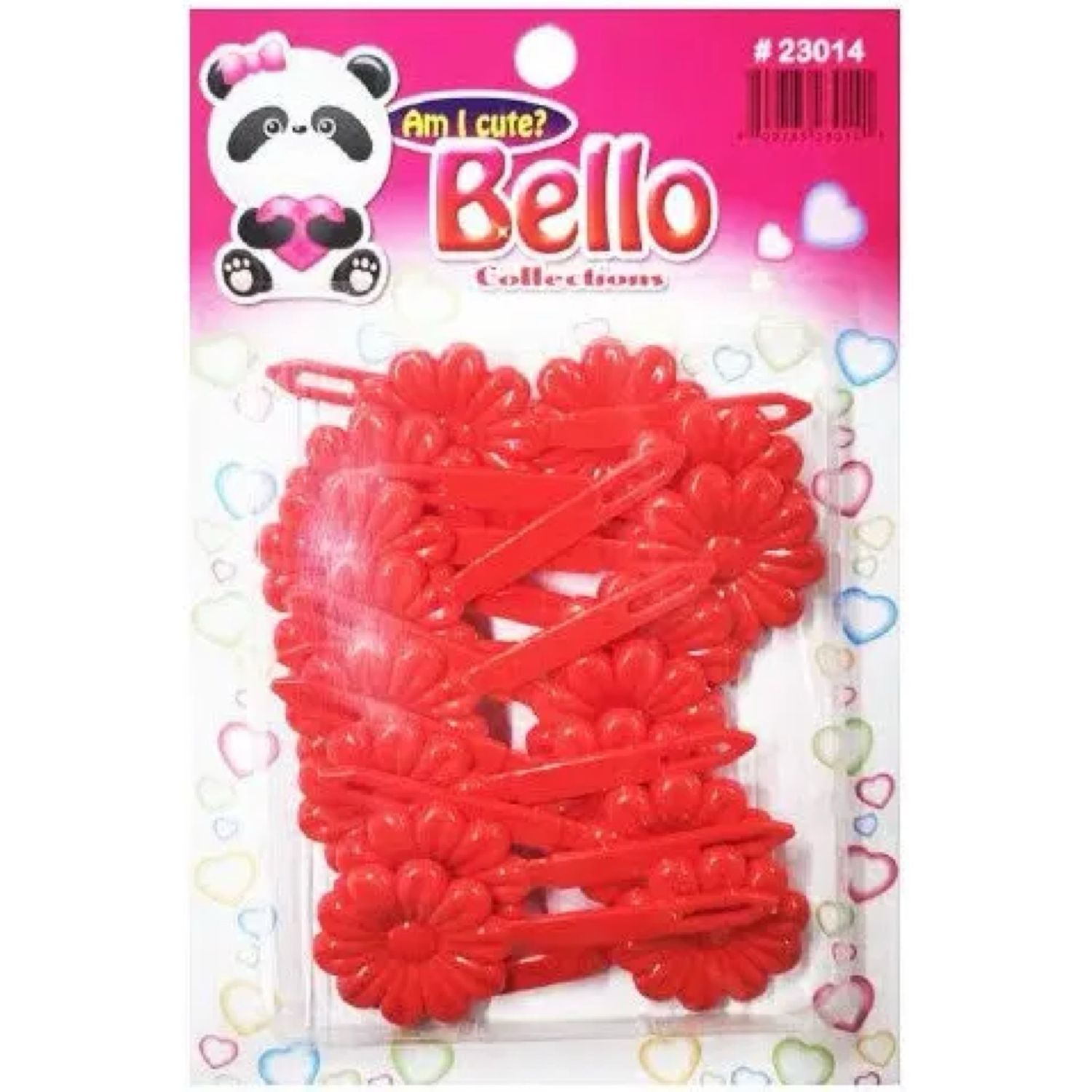 FLOWER BARRETTE RED