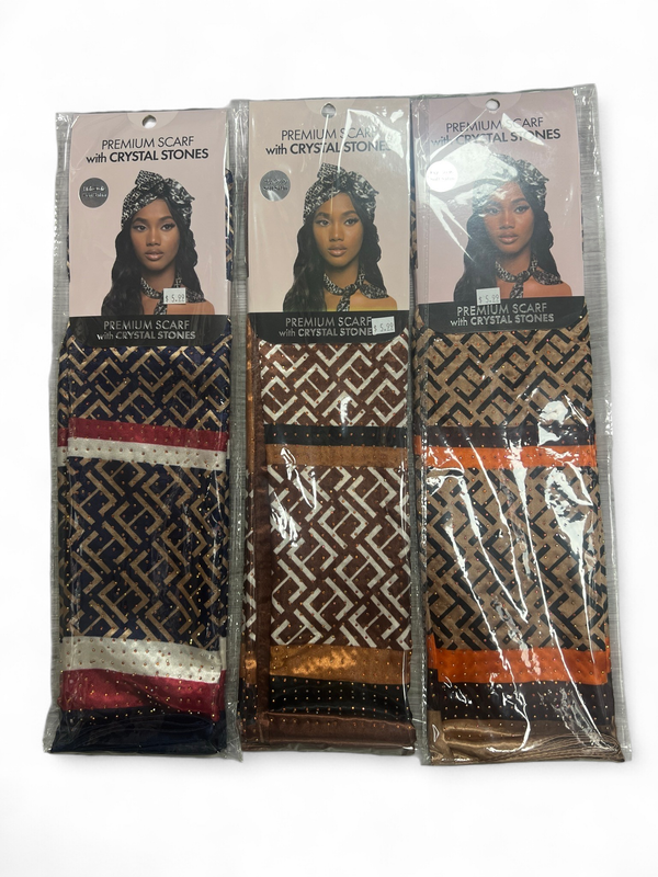 PREMIUM SCARF WITH CRYSTAL STONE