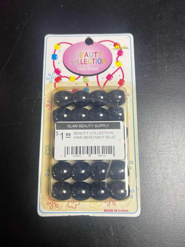 BEAUTY COLLECTION HAIR BEAD NAVY BLUE
