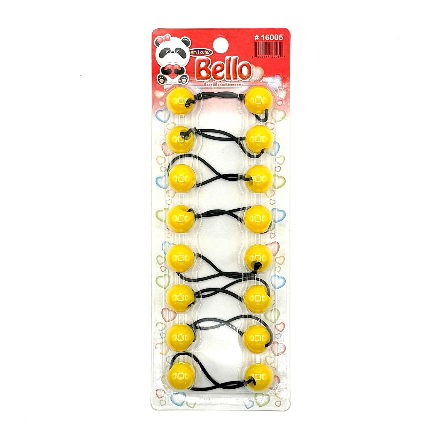 BELLO COLLECTIONS 8 BALL PONYTAIL HOLDERS #16005