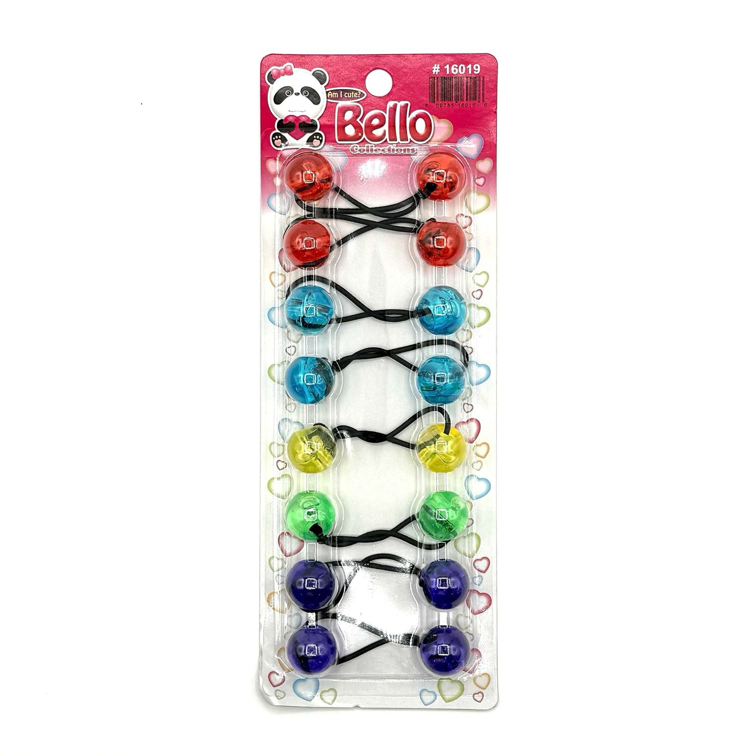 BELLO COLLECTIONS 8 BALL PONYTAIL HOLDERS #16019