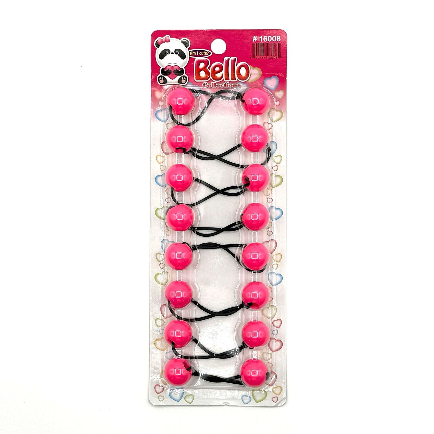 BELLO COLLECTIONS 8 BALL PONYTAIL HOLDERS #16008