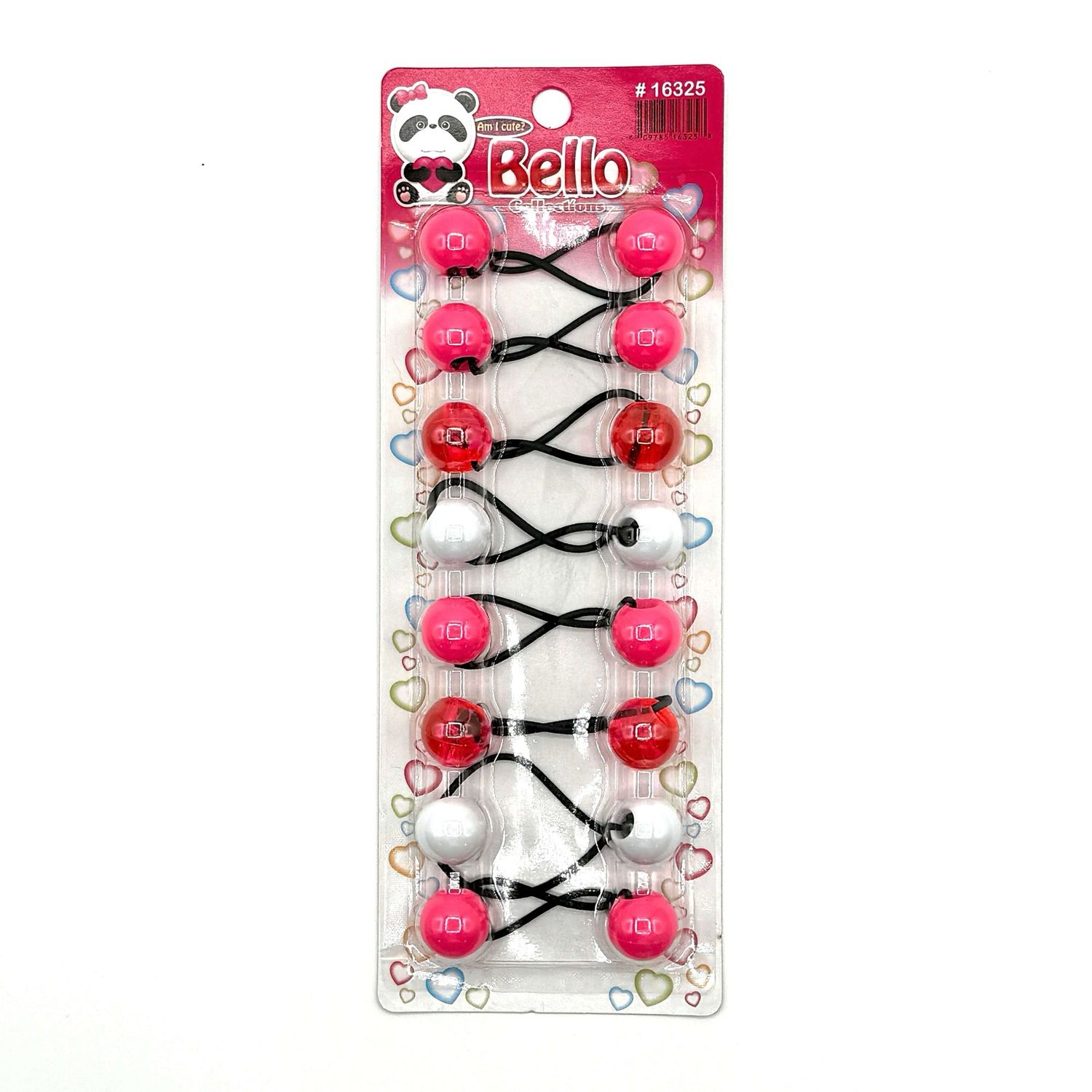 BELLO COLLECTIONS 8 BALL PONYTAIL HOLDERS #16325