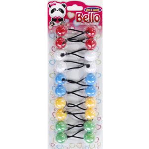 BELLO COLLECTIONS 8 BALL PONYTAIL HOLDERS #16018