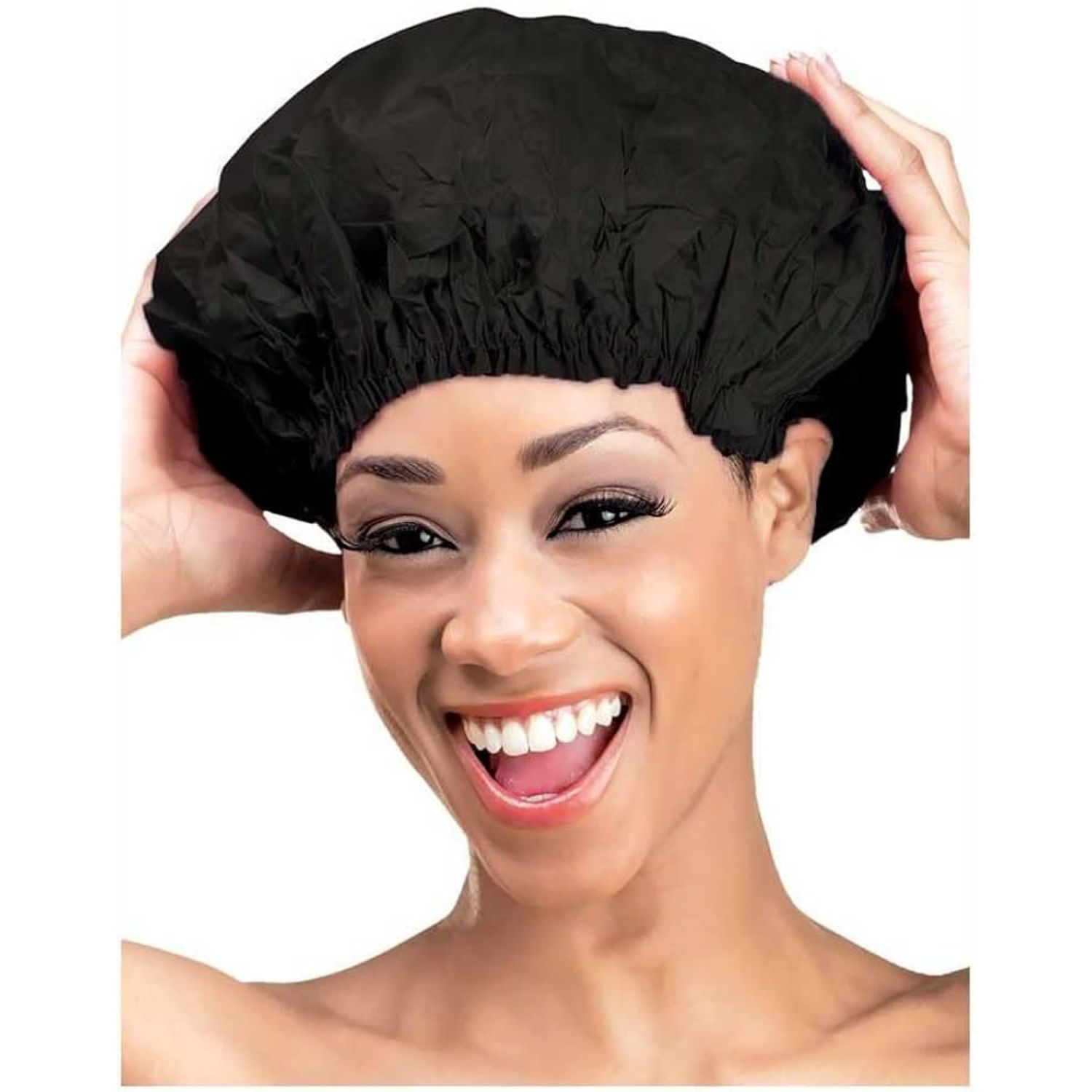 QFITT VINYL SHOWER CAP BLACK