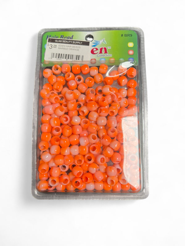 EDEN HAIR BEADS MARBLE ORANGE