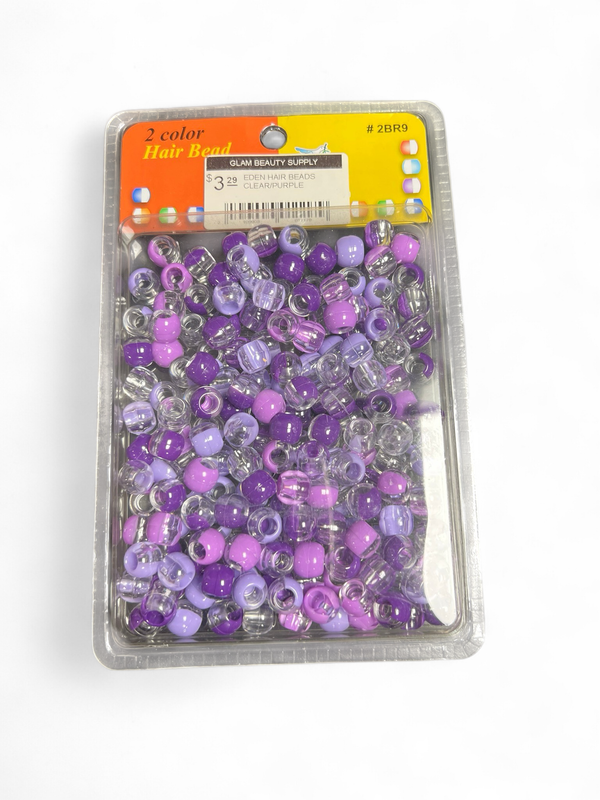 EDEN HAIR BEADS CLEAR/PURPLE