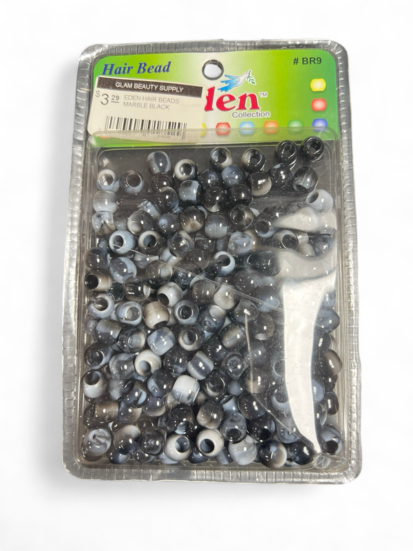 EDEN HAIR BEADS MARBLE BLACK