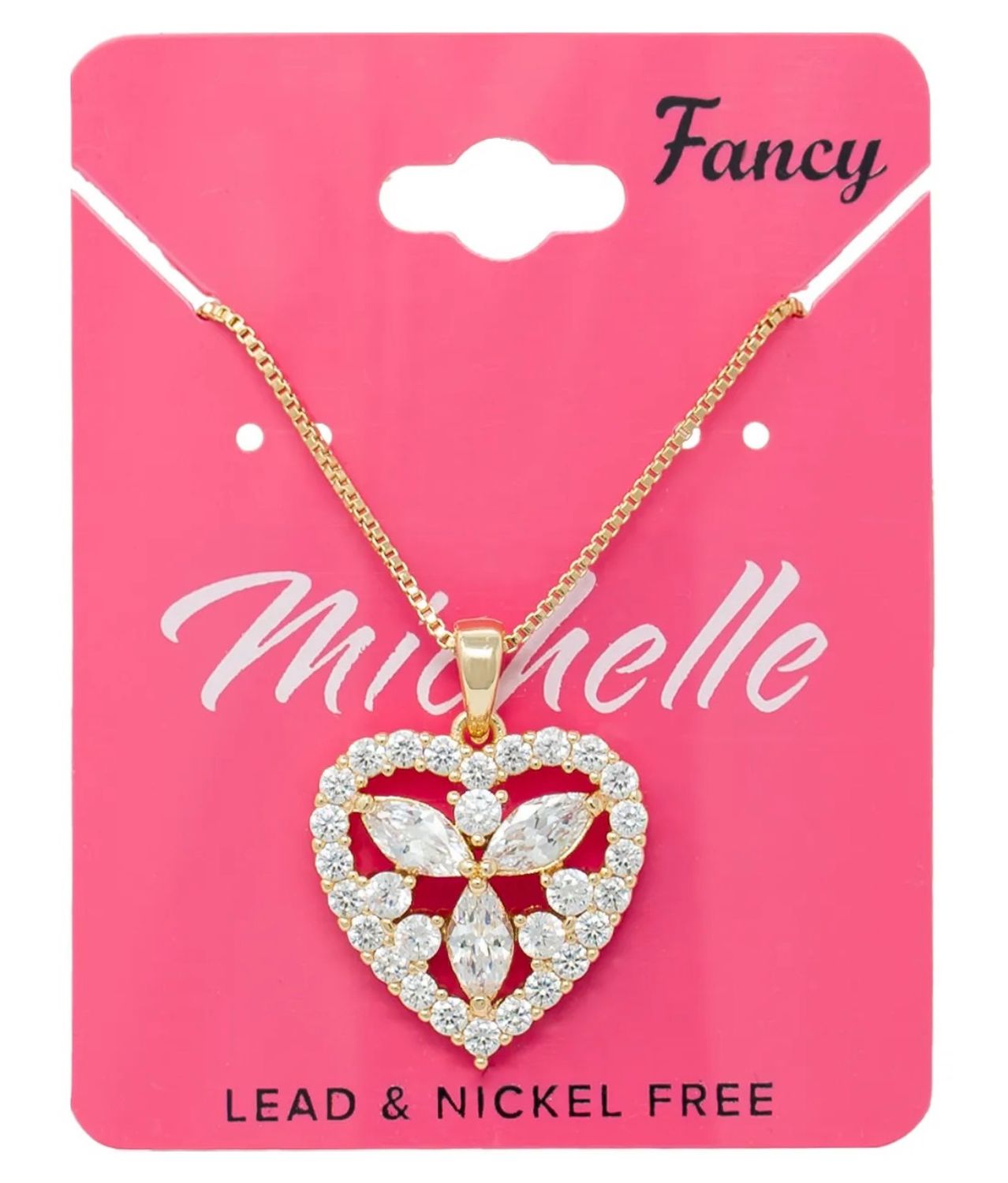 MICHELLE GOLD CZ NECKLACE