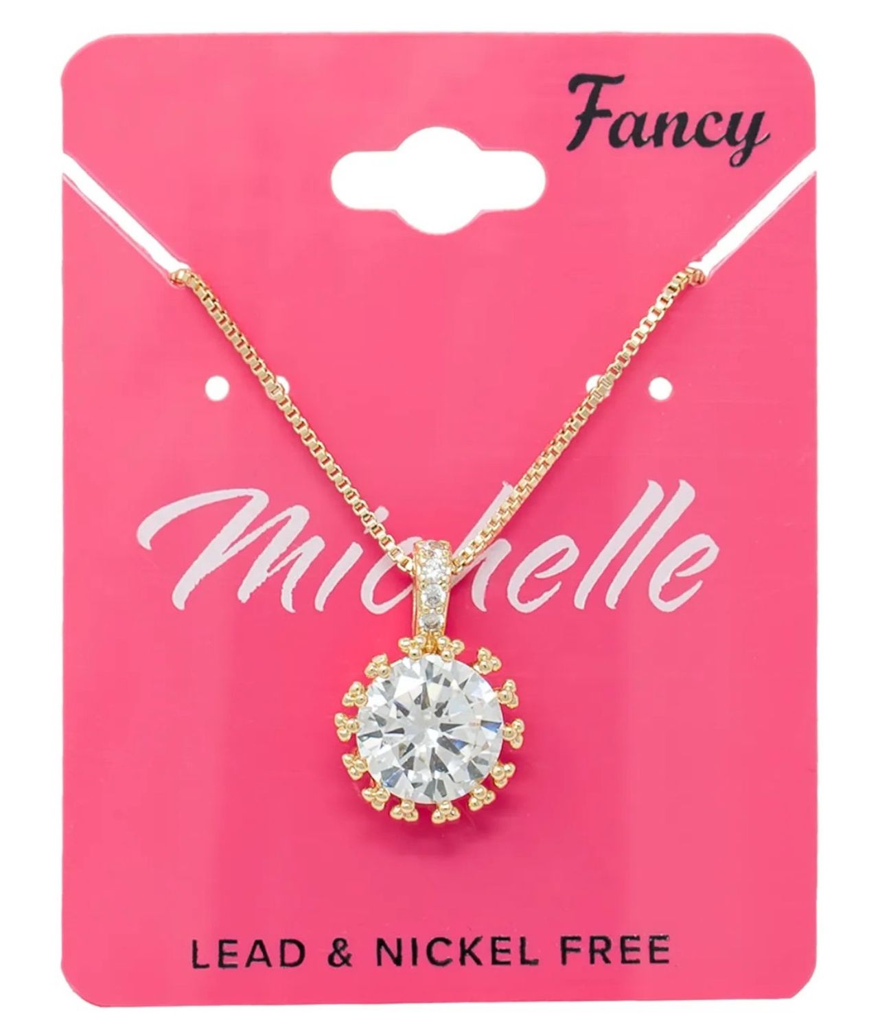 MICHELLE GOLD CZ NECKLACE