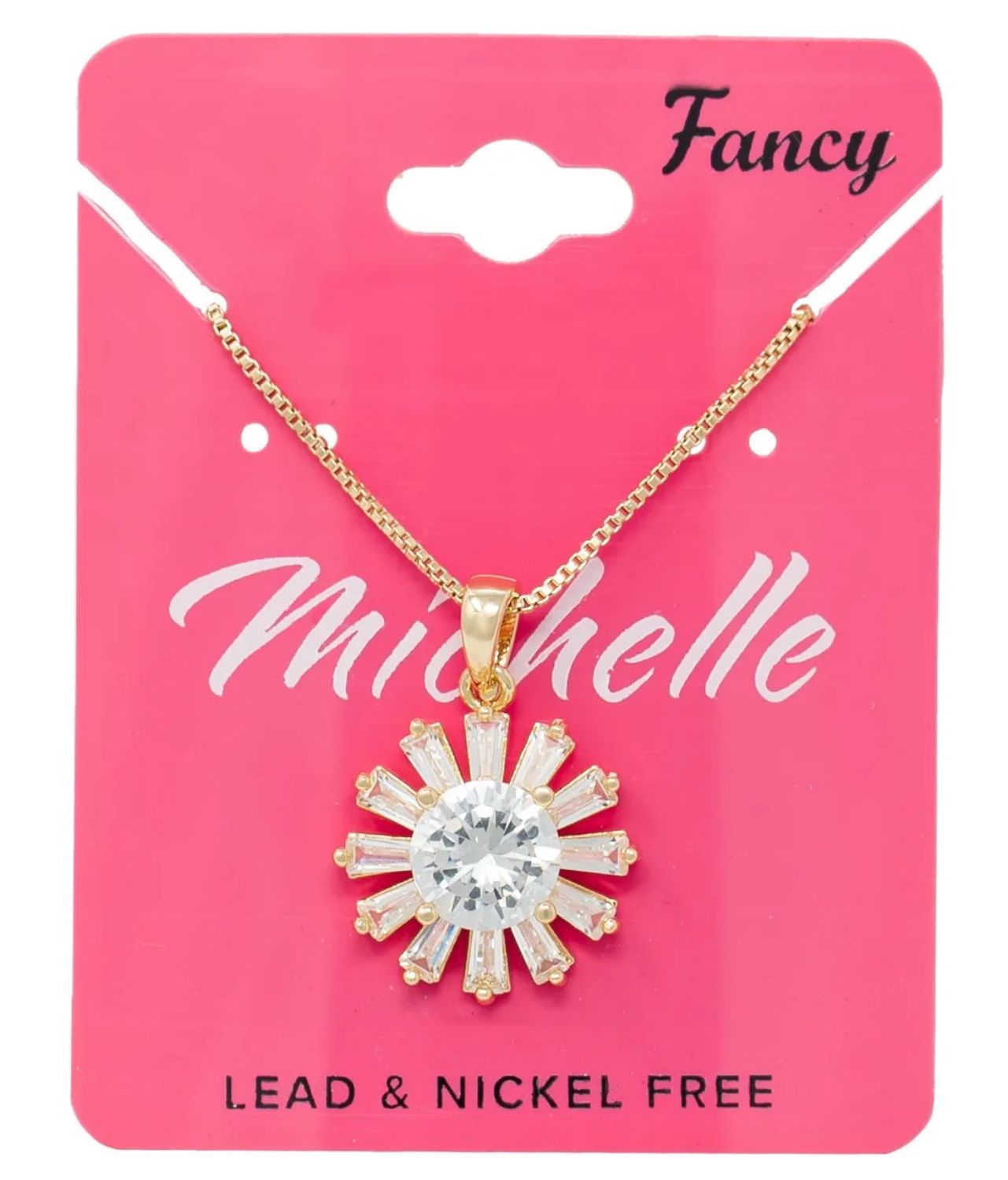 MICHELLE GOLD CZ NECKLACE