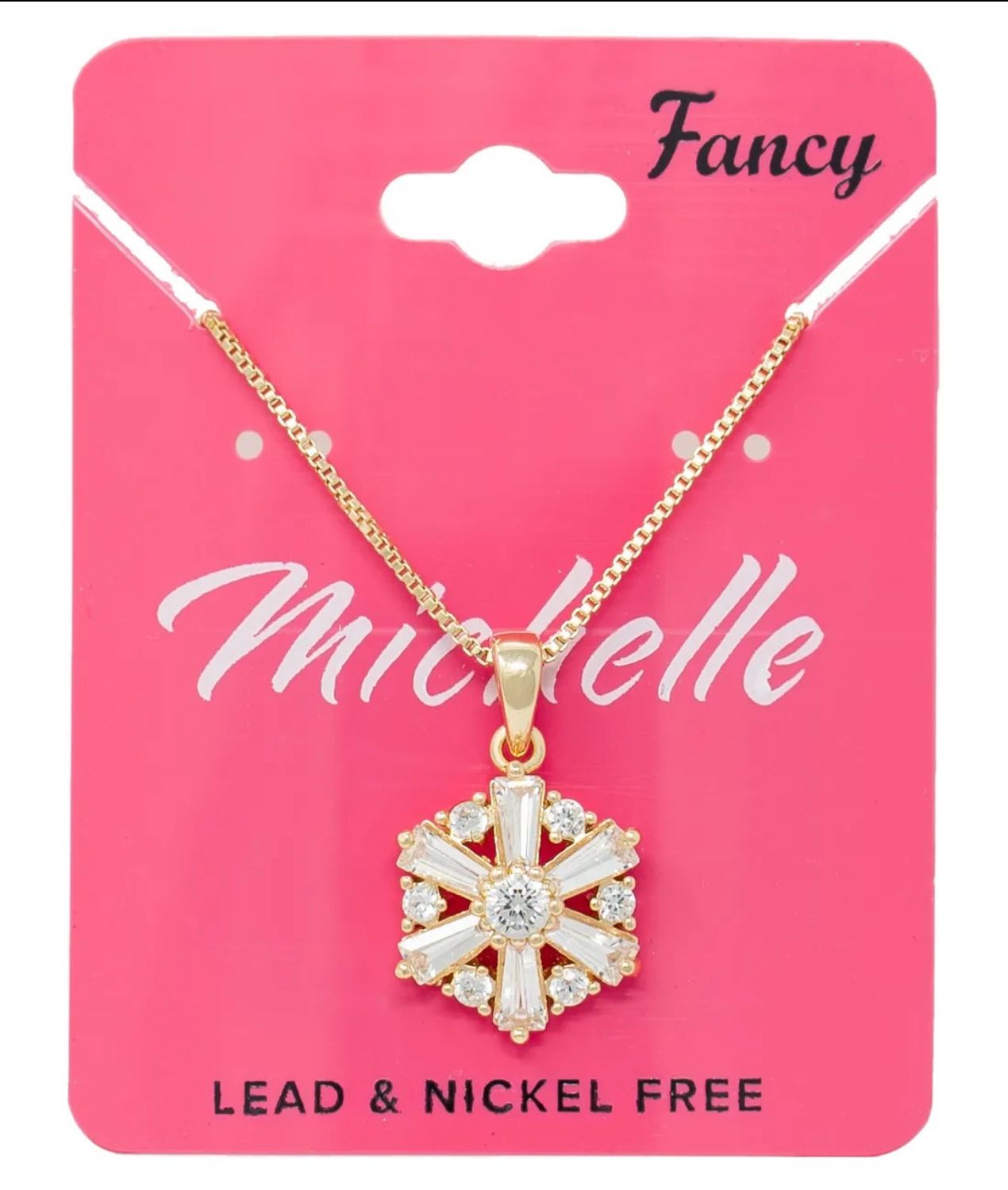 MICHELLE GOLD CZ NECKLACE