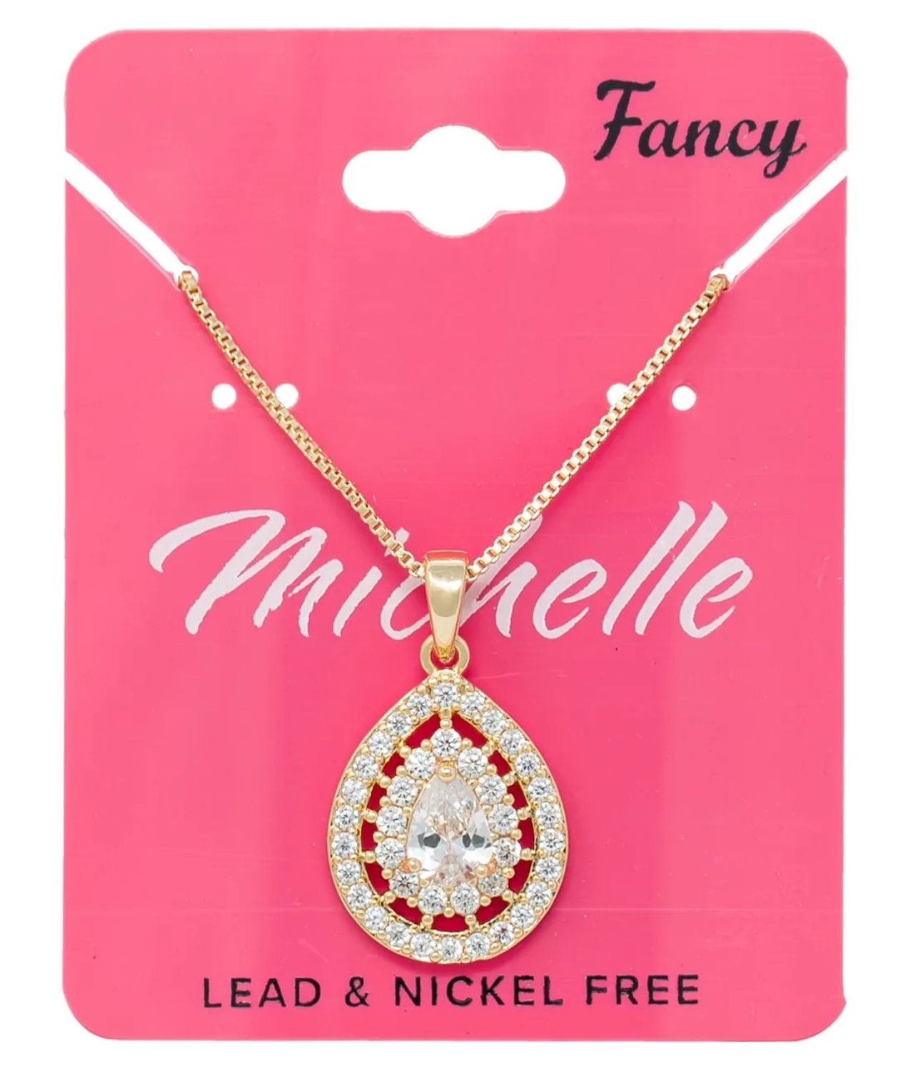 MICHELLE GOLD CZ NECKLACE