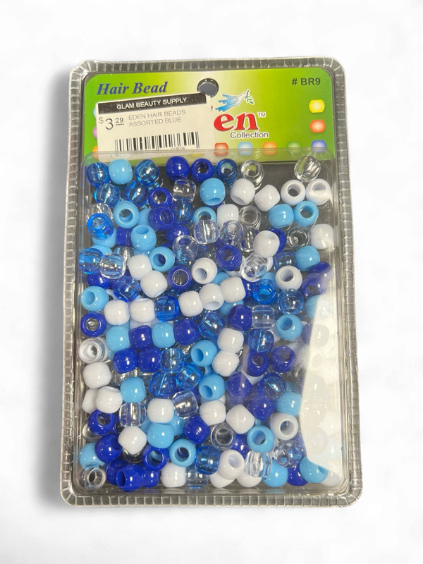 EDEN HAIR BEADS ASSORTED BLUE