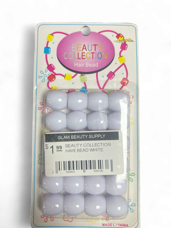BEAUTY COLLECTION HAIR BEAD WHITE